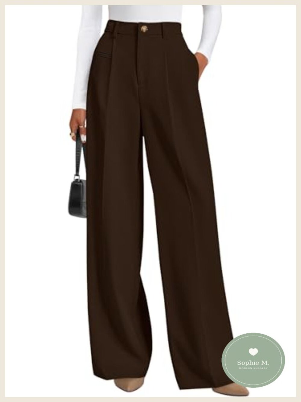 Wide Leg Palazzo Dress Pants High Waisted Business Casual Slacks